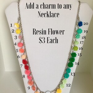 ADD ON - Flower Charm/Individual Charms/Charms/Cabochon Charms/Customize/Personalize