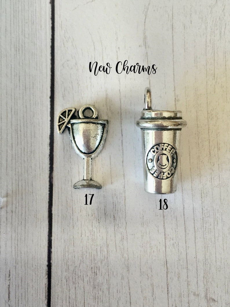 Food Charms Drink Charms Add Ons Silver Plated Charms Etsy