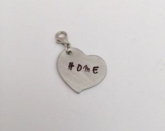 Home Stamped Tag, Hand-stamped Tag, Metal Stamped Tag, Home Charm, Handmade Charm, Charm