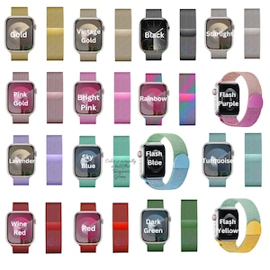 Stainless Steel Milanese Loop Apple Watch Band for Custom Watch Charms, 38/40/41mm, Series 1-10, SE1, SE2, Series 10 42mm