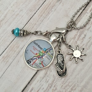 Map Necklace, South Haven, SOHA, Michigan Jewelry
