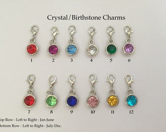 Crystal Charm, ADD ON - Accent Bead, Birthstone Jewelry, Crystal Jewelry, Add on Charm