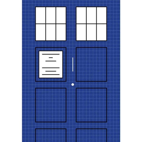 Cross stitch pattern: Tiny TARDIS