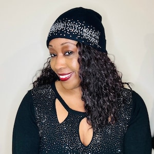 Rhinestone top winter hats