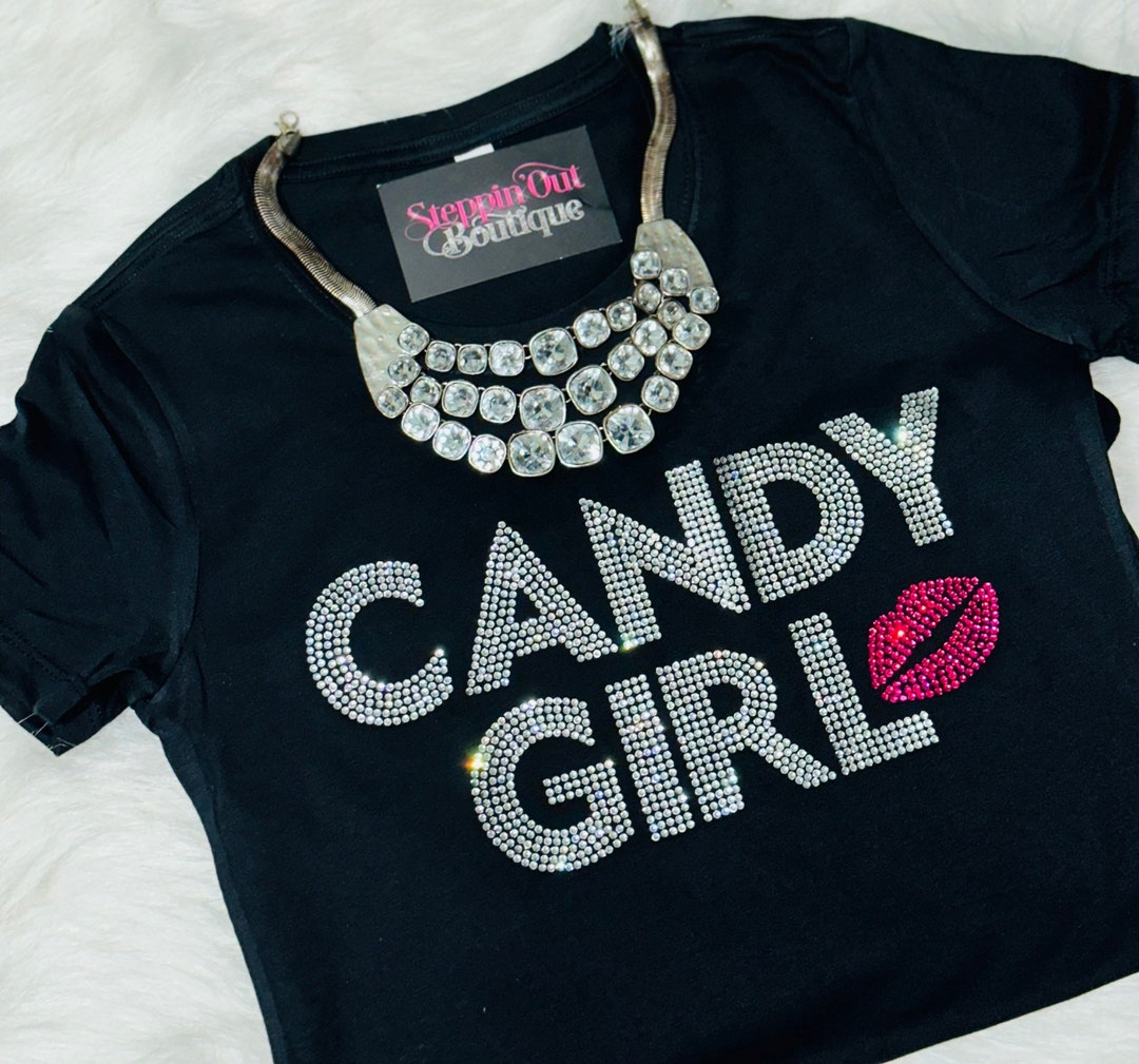 Candy Girl Bling Rhinestone Shirt, Candy Girl T Shirt, NE 4 Life Shirt