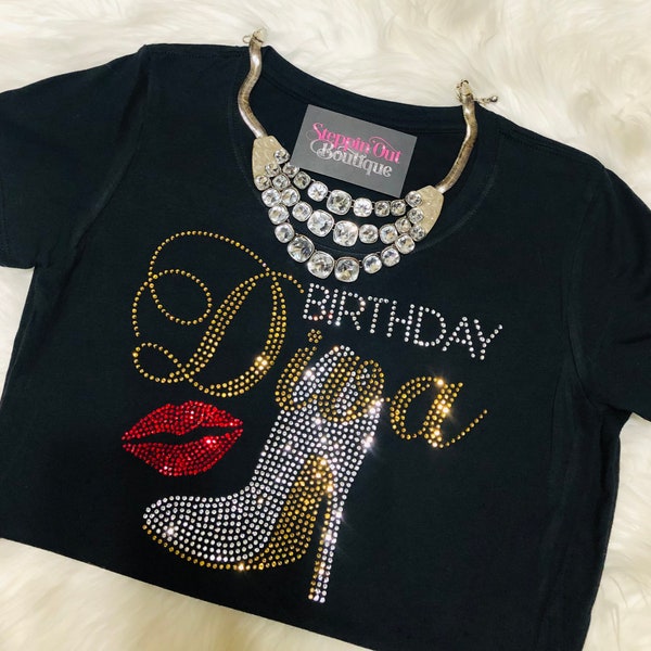Birthday Girl Shirt, Birthday Diva Shirt, Birthday Lips Women's Birthday T-Shirt, Birthday Squad, Women's Birthday Shirt, Women Birthday Tee