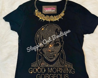 Mary J Blige Rhinestone Bling Shirt, Mary J Blige Tour , Good Morning Gorgeous T Shirt, MJB Tour Tee, Mary J Blige T Shirt, For My Fans Tee