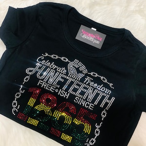 Juneteenth Rhinestone Shirt, Freeish Bling Tee, Celebrate Freedom Shirt, Juneteenth Outfit Women, Black History Shirt bild 4