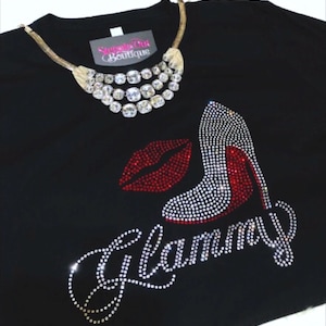 Glammy Rhinestone Shirt, Glammy Bling Shirt, Glammy TShirt, Grandma Shirt, Nana Shirt, Grandma Gift, Gift for Mom, Blessed Grandma