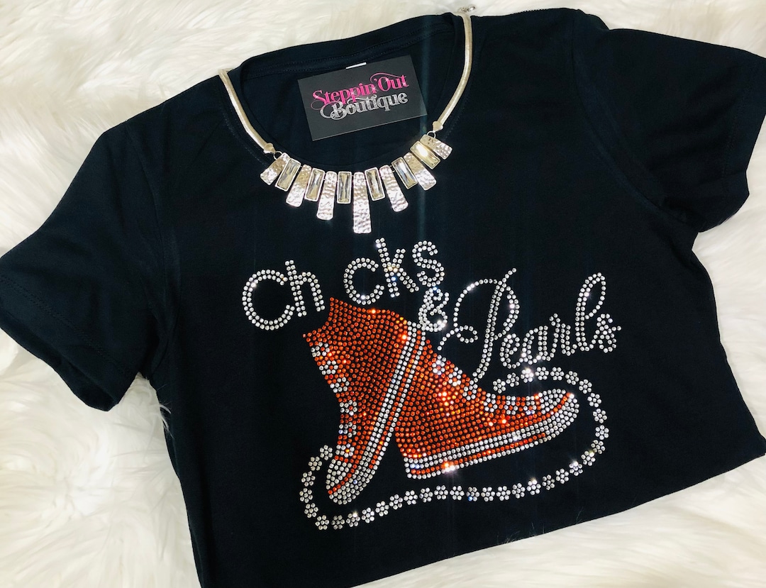 Chucks and Pearls Bling Shirt, Chucks and Pearls 2021, Birthday Girl