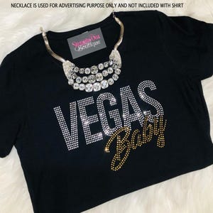 Womens Vegas Bling Rhinestone Shirt, Vegas Bling T Shirt, Girls Trip Bling Shirt , Girl Getaway Shirts, Girls Weekend Shirt, Vacation Tee