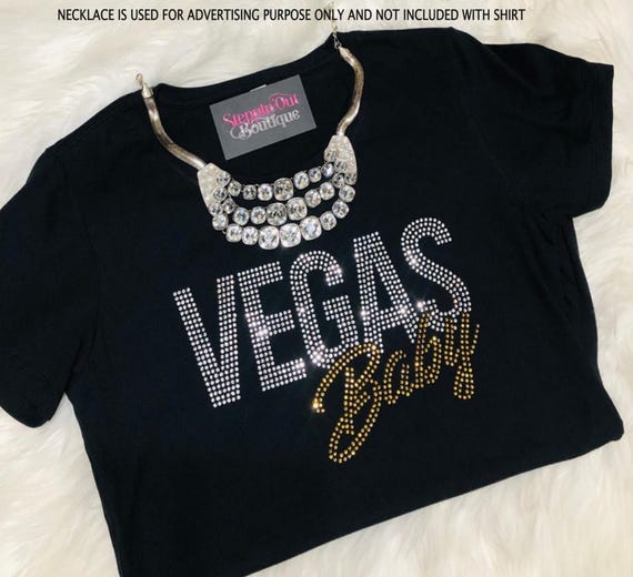 Rhinestone Vegas Shirt, Girls Trip Shirt, Bachelorette Party Tee, Women Vacation Shirt, Bling Weekend Outfit, Vegas Outfit Women