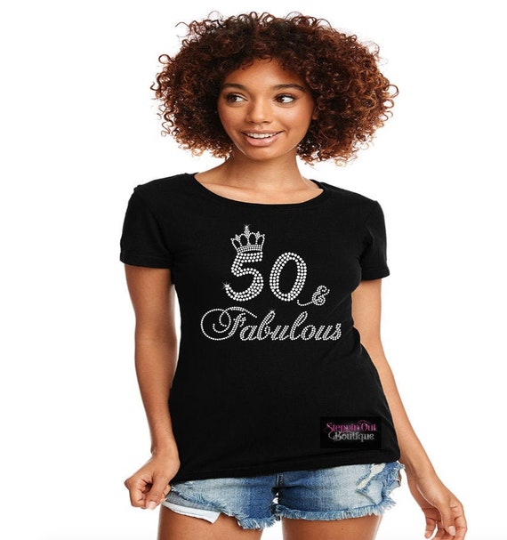 50 and Fabulous Birthday Crown Shirt Birthday Girl Shirt | Etsy
