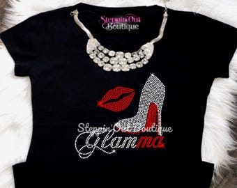 Glamma Rhinestone Shirt, Glamma TShirt, Grandma Shirt, Nana Shirt, Grandma Gift, Gift for Mom, Mothers Gift, Blessed Grandma, Mothers Day