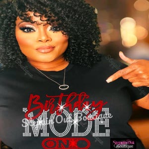 Birthday Mode On Bling Shirt, Birthday Bling Shirt, Birthday Girl Shirt, Women Birthday Tee, Birthday Shirt Women, Birthday Shirts For Women