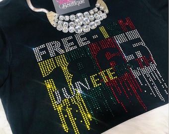 Juneteenth Freeish Rhinestone Shirt, Juneteenth Bling Shirt, Freeish Bling shirt, Juneteenth Shirt for Women, Black History T Shirt