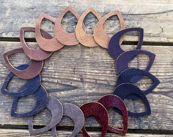 Orecchini in pelle - Orecchini pendenti in pelle - Orecchini pretagliati da 2" - Forniture artigianali fai da te 12 paia