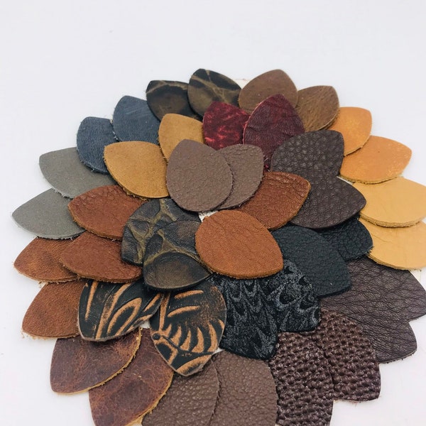 Leather Earrings-Leather leaf Earrings-1"-3”Pre-Cut Earrings-Diy Craft Supplies sold in pairs