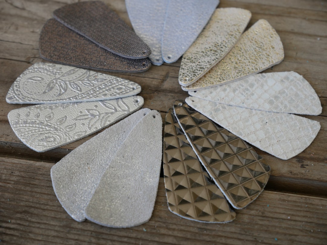 Leather Earringsleather Bar Drop Strip Earring Triangle Etsy