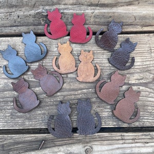 Lederohrringe-Katzenohrringe-3,5&quot;Vorgeschnittene Ohrringe-Diy Bastelzubehör je oder Großhandel