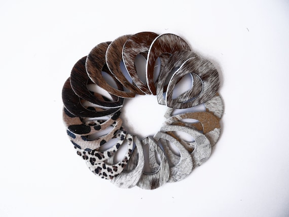 Cowhide Leather Earrings-leather Drop Earrings-2