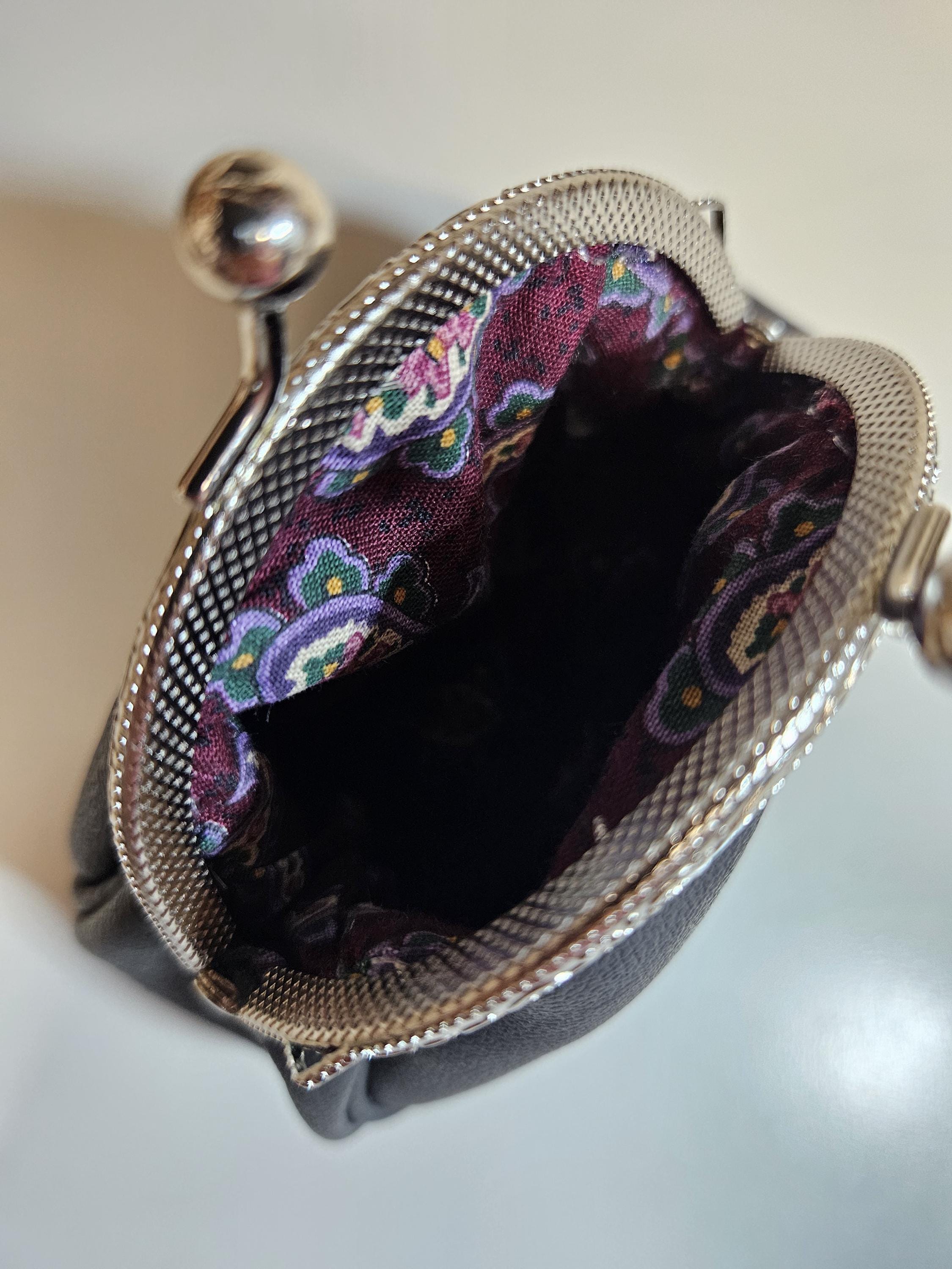 Leather Small Clasp Coin Purse ,leather Coin Purse, Genuine