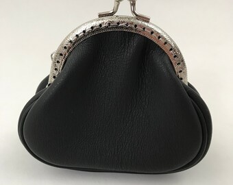 Leather Small Clasp Coin Purse ,leather Coin Purse, Genuine
