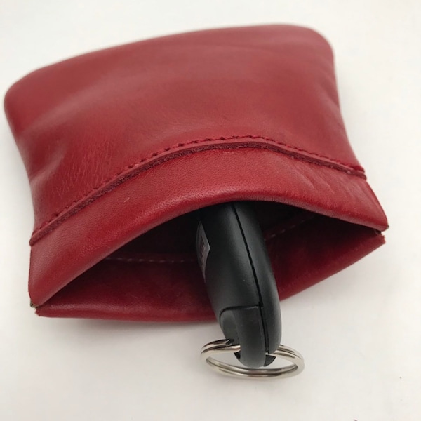 Leather Coin Purse, Leather Squeeze Coin Purse, Ear Buds Case, Leather Coin Pouch, Change Purse!