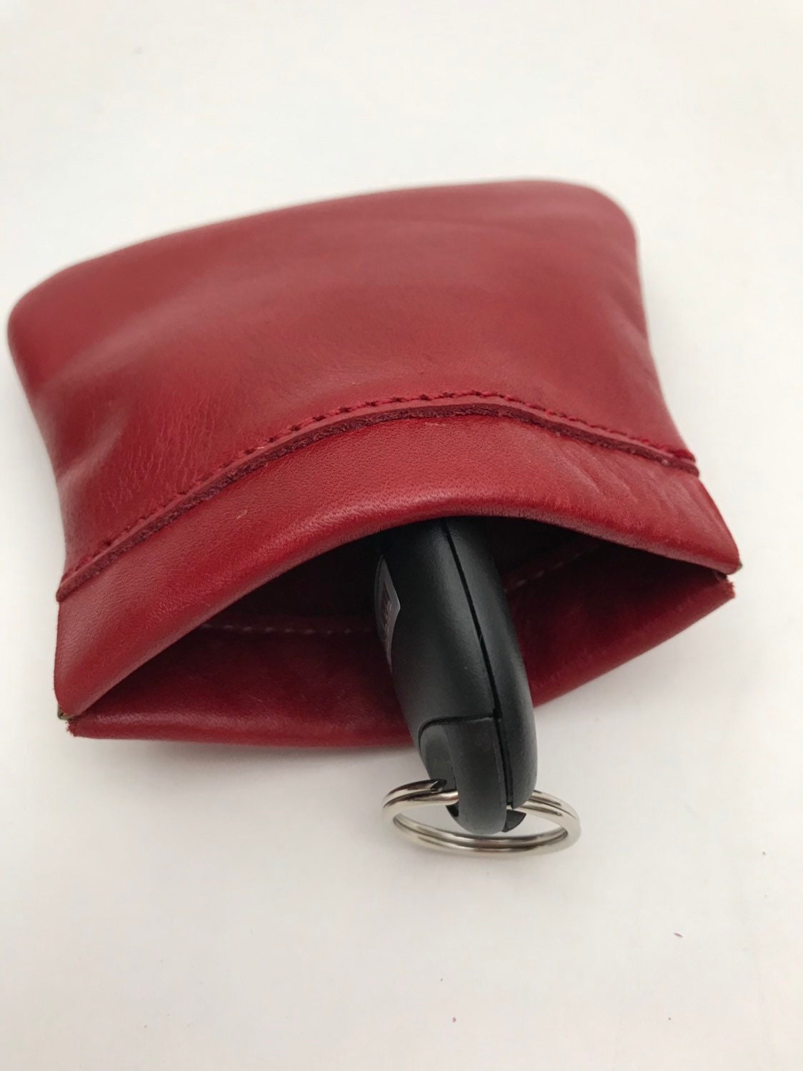 Leather Squeeze Coin Purse Pouch Change Holder For Men & Woman