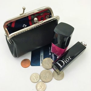 Coin Purse, Leather coin purse, Kiss Lock, Coin pouch, Woman coin purse, Leather change purse, Vintage Style Leather Coin Purse!