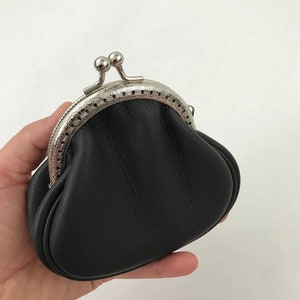 Leather Small clasp coin purse ,Leather Coin purse, Genuine leather coin purse, Leather Pouch, Wallet, Coin Purse