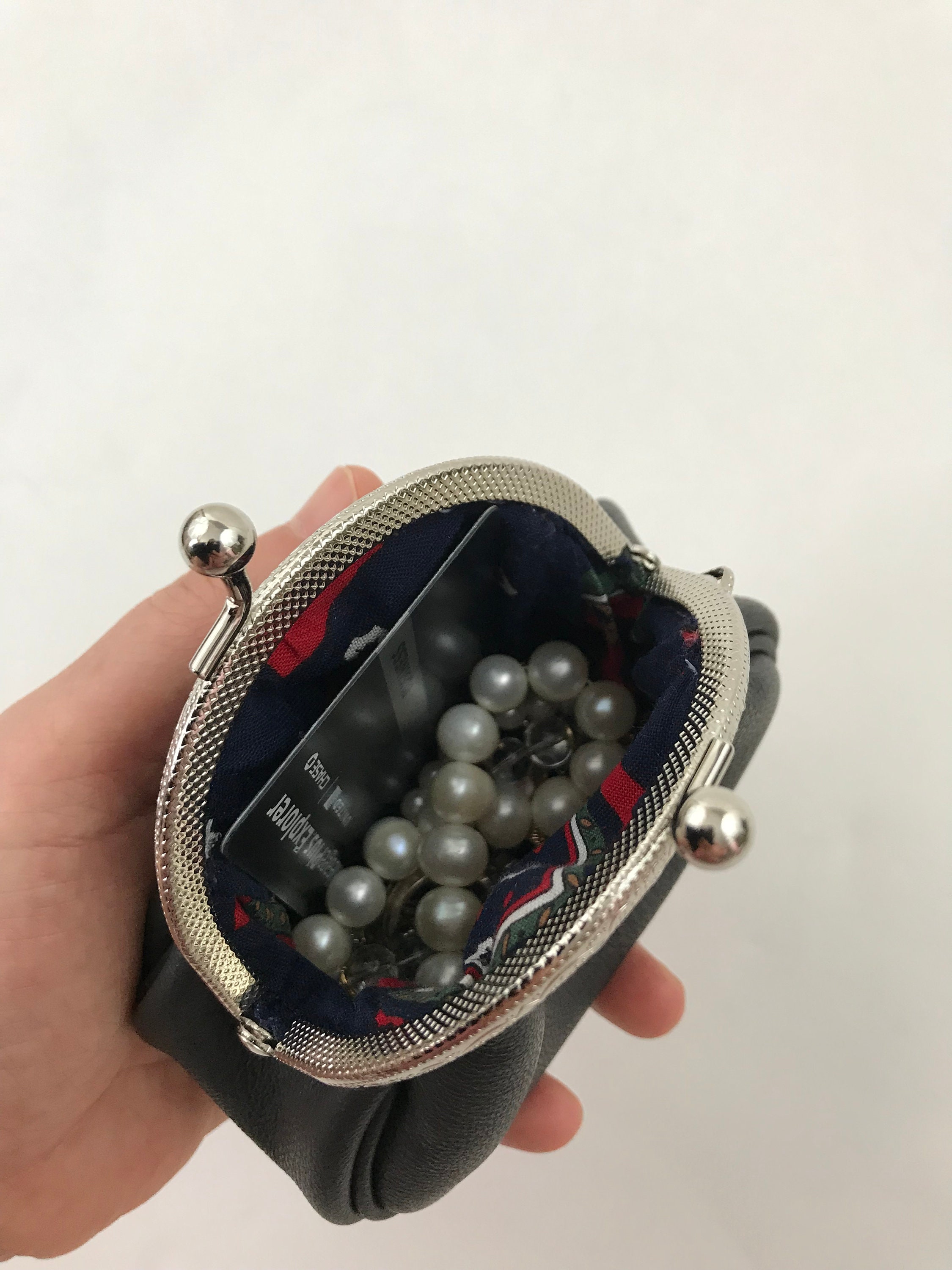 Leather Small Clasp Coin Purse leather Coin Purse Genuine Etsy