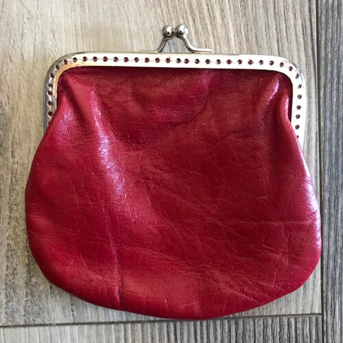 Leather Coin Purse Vintage Style Twist Clasp Coin Pouch Etsy