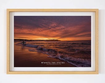 Bondi Beach Amazing Sunrise Photography Print