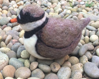 READY TO SHIP! Needle Felt Plover - Handmade by Velvetmushroom