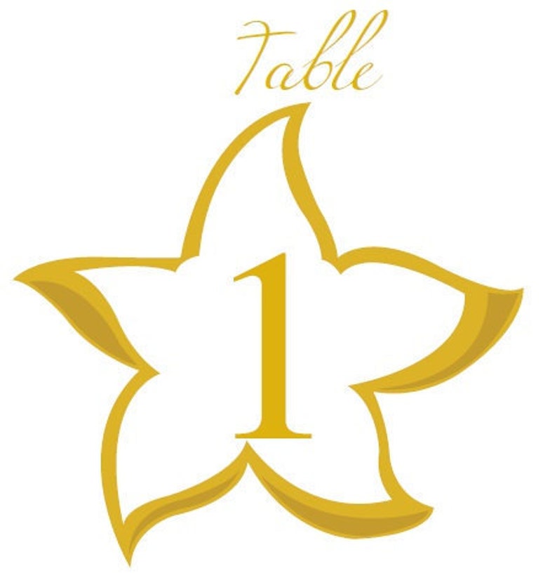 Large Star Table Numbers Gold Starfish Table Numbers, Beach Theme - Etsy