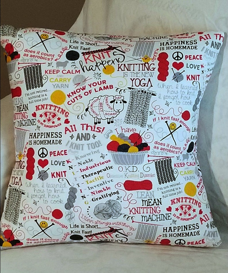 Decorative Pillow Cover Envelope Style Pillow Cover Knitting Etsy