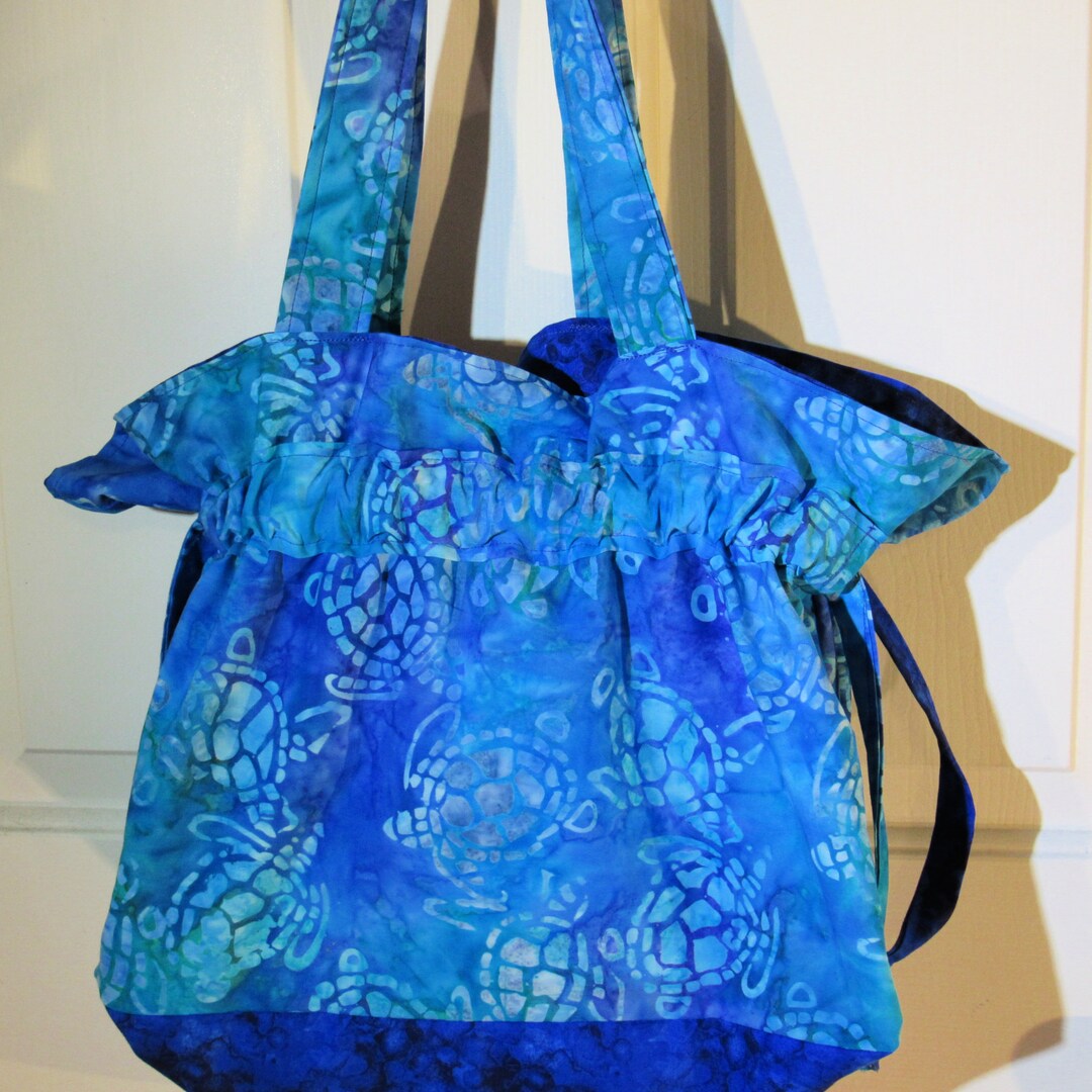 Draw String Tote, Draw String Beach Bag, Pool Bag Etsy