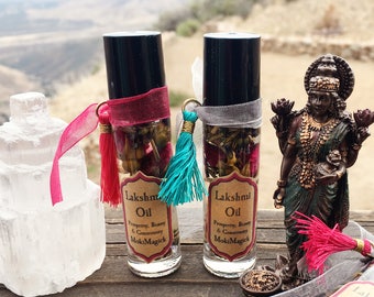 Lakshmi Goddess Oil, Bring Blessings, Prosperity, Fortune, Love, Spiritual Wealth, Hindu Goddess, 10 ml, Prosperity Goddess of Luck