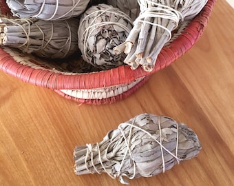 Wild California White Sage - Smudge Bundle 4 inches - Energy Clearing - Home Blessing - New Beginnings - Raise Your Vibration