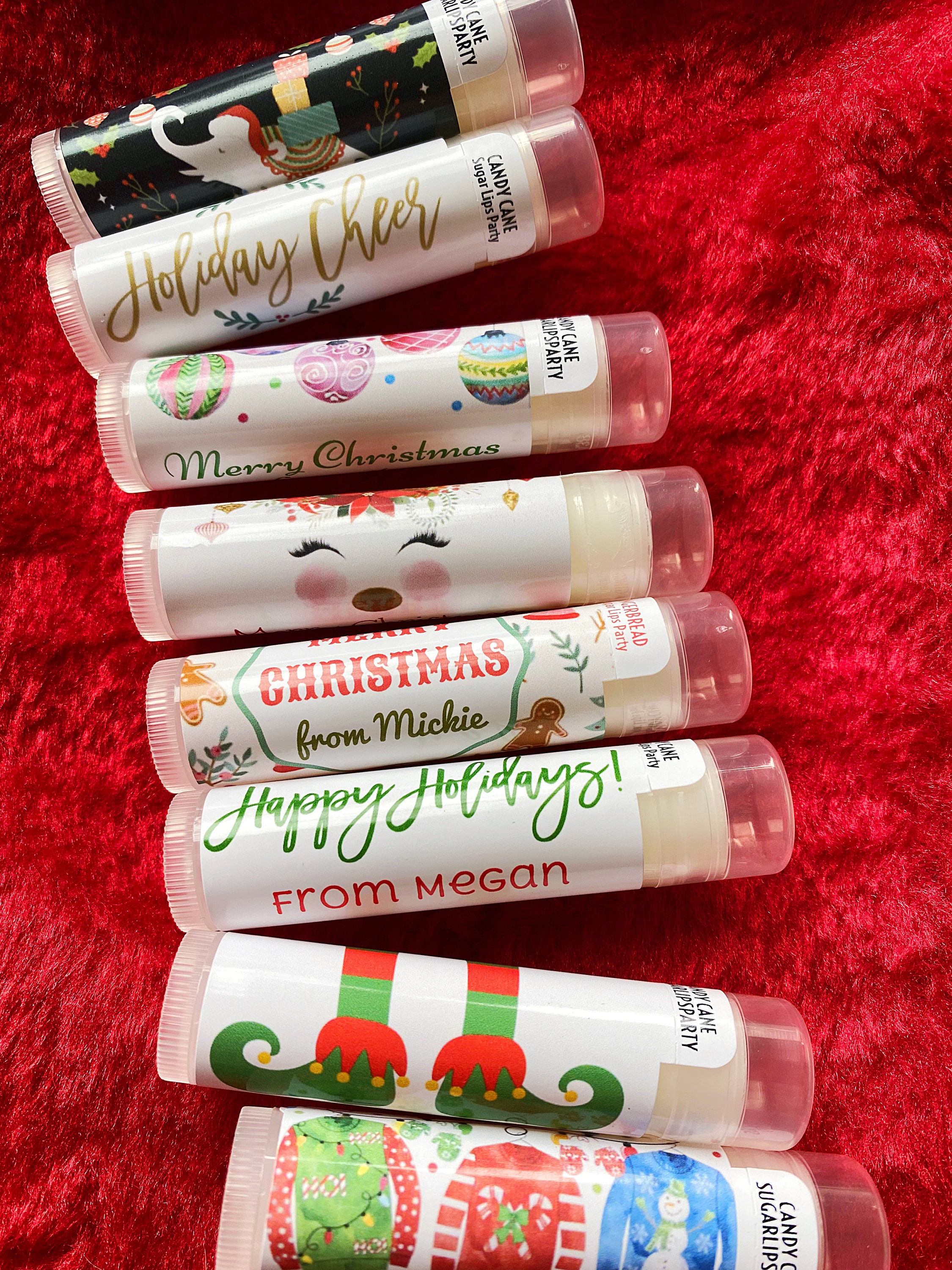 Christmas Stocking Stuffer - Chapstick Holder - Bulk Gifts - Under  5 Dollars - Set of 6 Lip Balm Keychains - Teacher Gift - Coworker Gifts :  Handmade Products