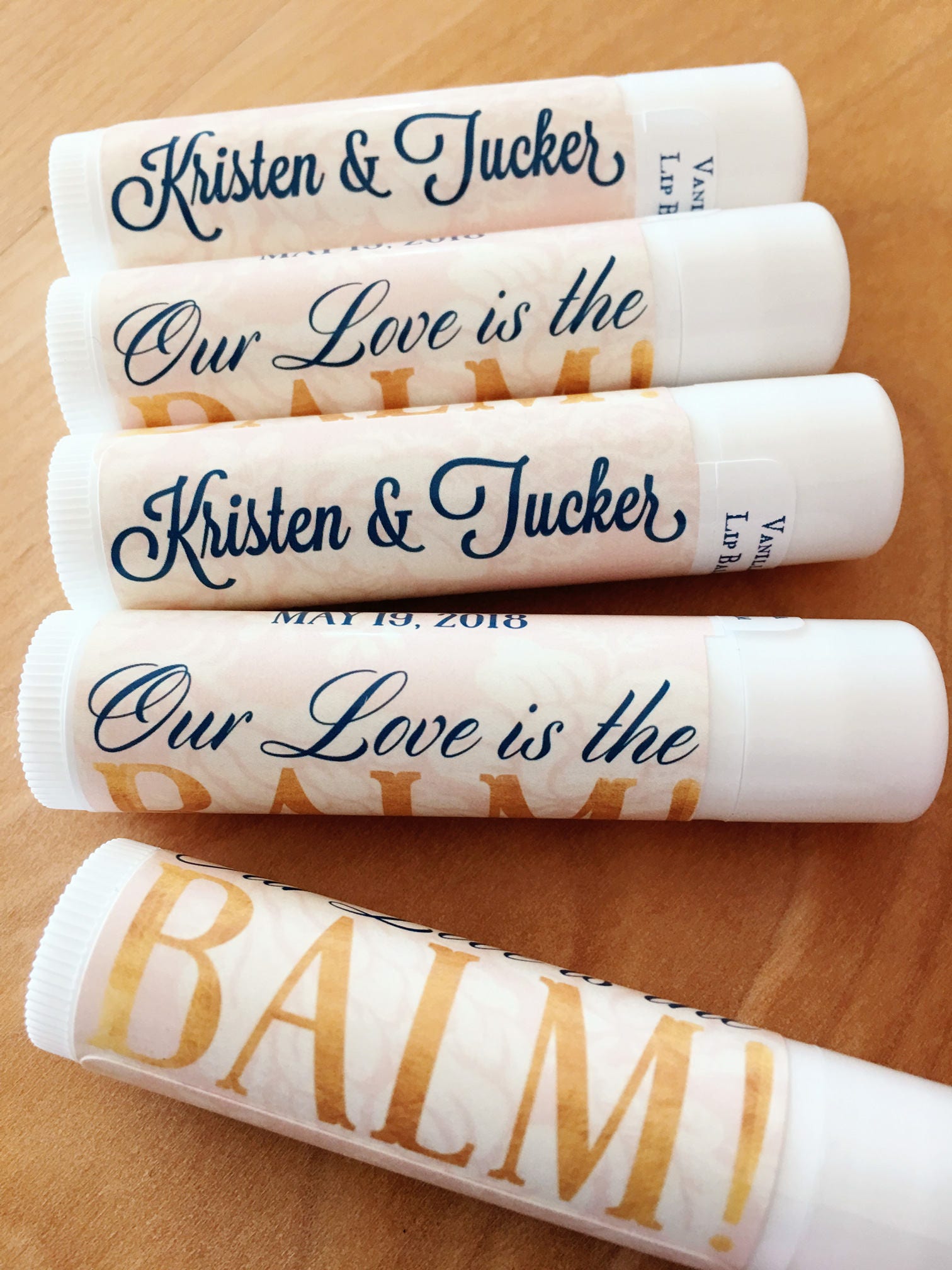 Lip Balm Wedding Favors Our Love is the Balm customized Etsy