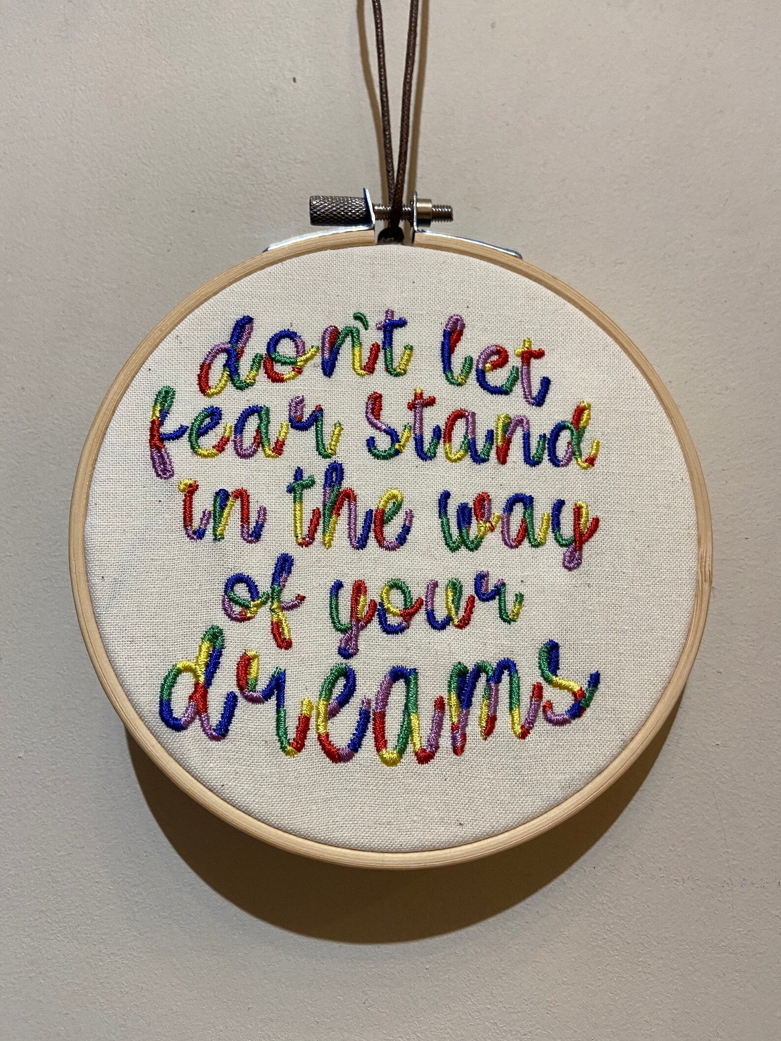 Dont Let Fear Stand In The Way Of Your Dreams Machine Etsy