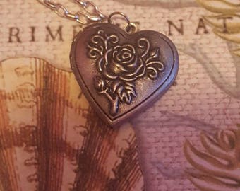 Heart locket necklace