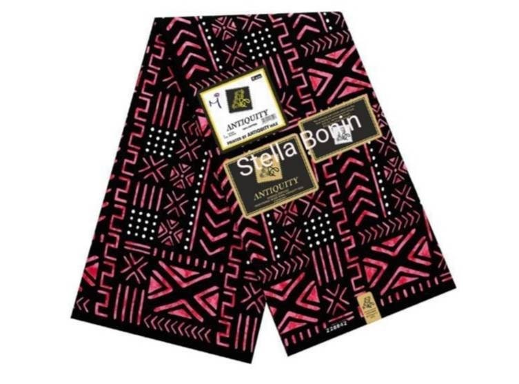 African Wax fabrics 100% cotton "bogo love pinky" limited edition