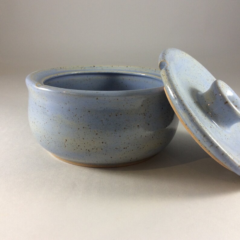 Blue Sugar Bowl With Spoon Rest Etsy