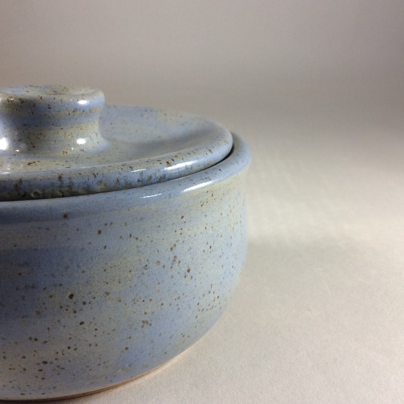 Blue Sugar Bowl With Spoon Rest Etsy