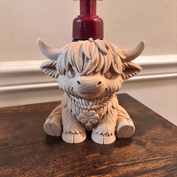 Porte-savon vache Highland imprimé en 3D