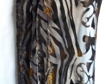 Pierre Cardin burnt velvet scarf 64x13"