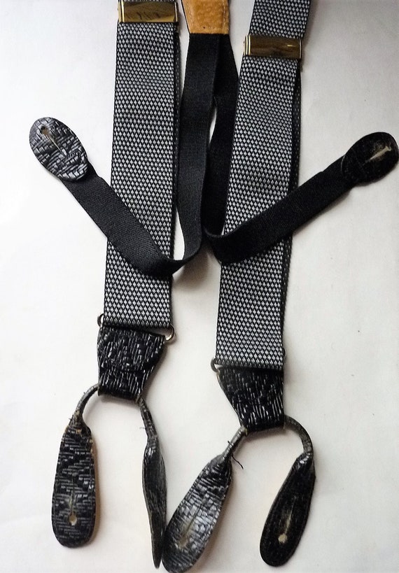 Martin Dingman black white suspenders braces